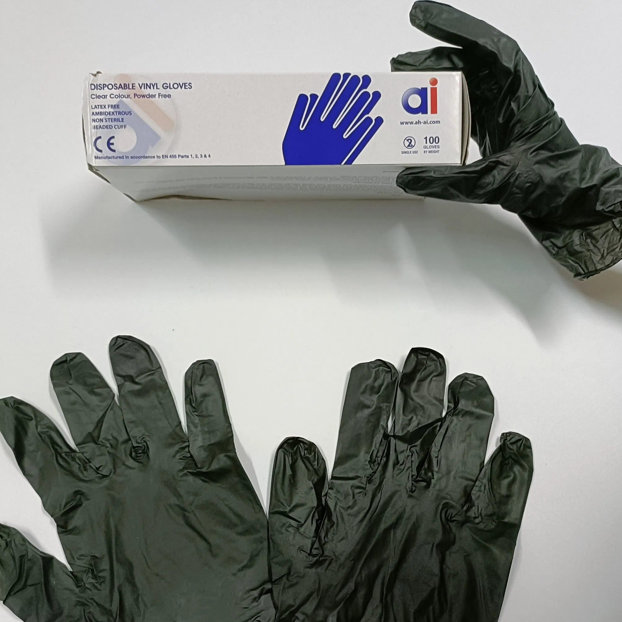 Powder-Free Nitrile Exam Glovesdisposablesafety Rubber Gloves for Medical Salon Household