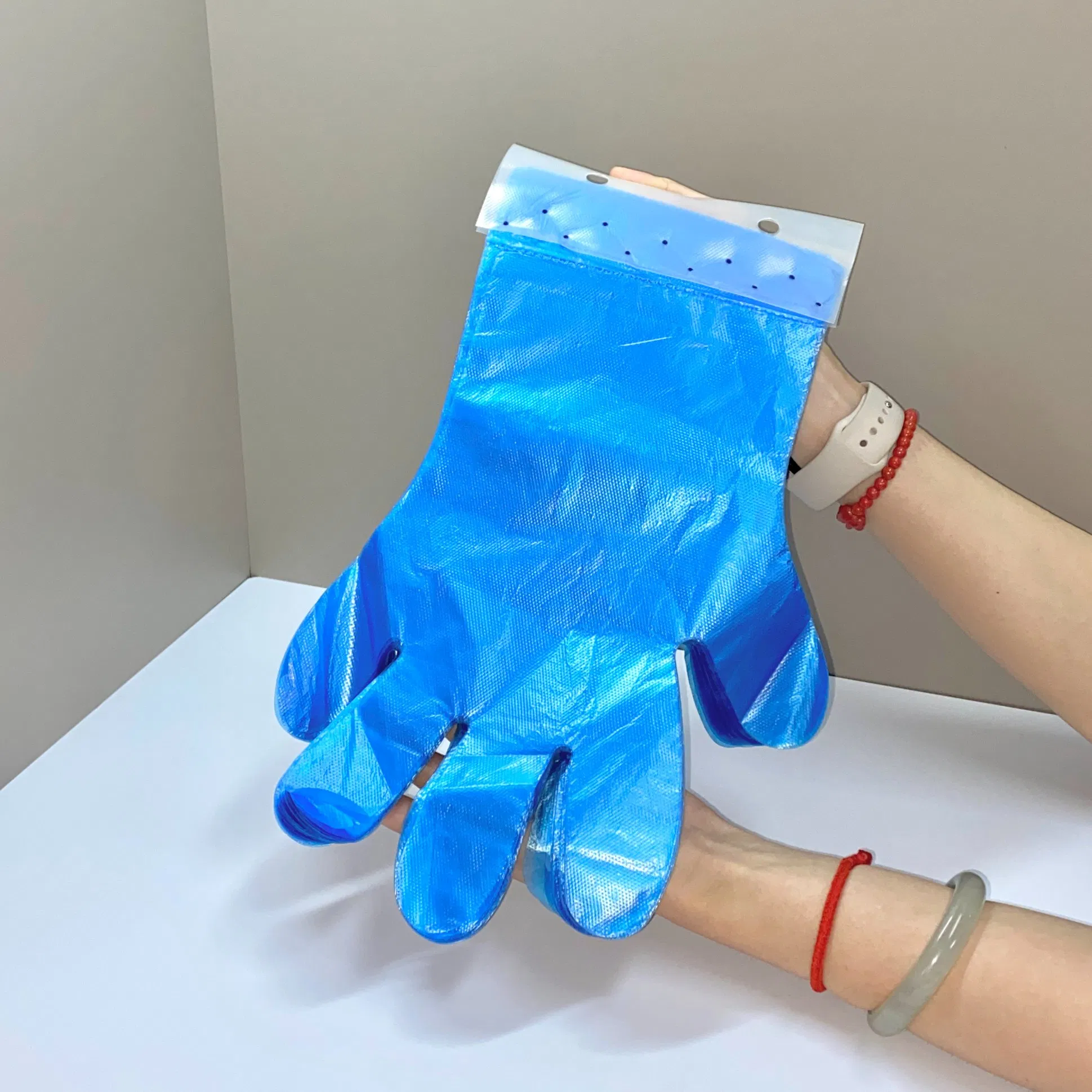Disposable HDPE/LDPE Gloves Waterproof, Latex-Free, Economical Food Grade, Ambidextrous, Embossed Grip - for Food Service, Cleaning