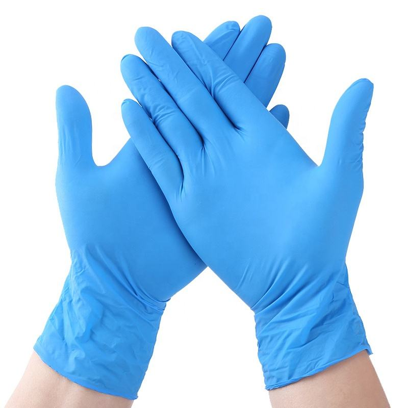 Nitrile Gloves (Powder-Free) Safe Service Grade Food Rubber Exam Powder Free Blue Disposable Examination Nitrile Gloves