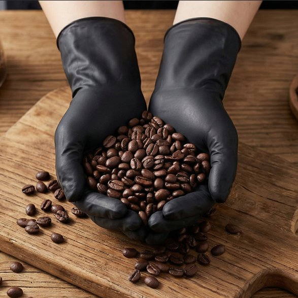 Smooth and Easy to Wear Black Color Disposable Vitrile Gloves/Blended Vinyl Nitrile Gloves for Medical and Non-Medical Applications