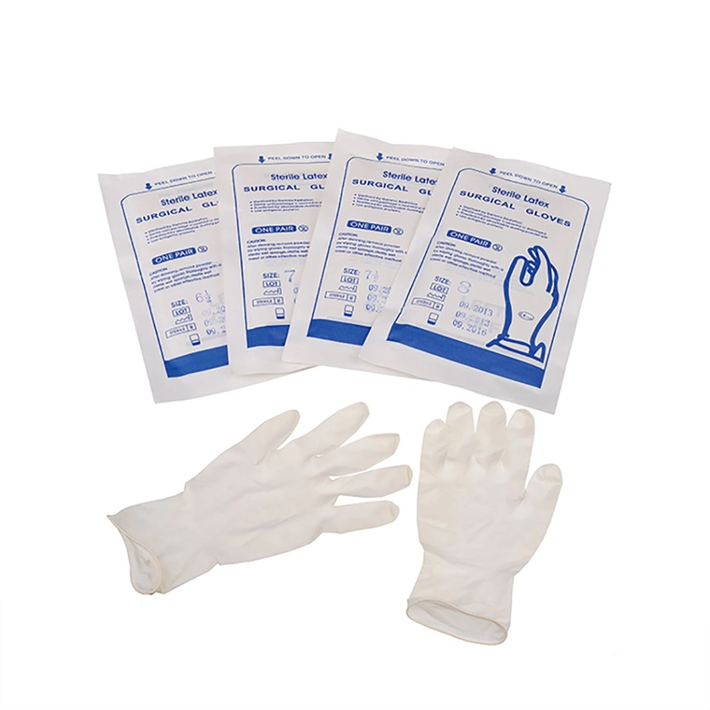 Disposable Medical Latex Gloves Powdered or Powder-Free Sterile Latex Surgical CE ISO