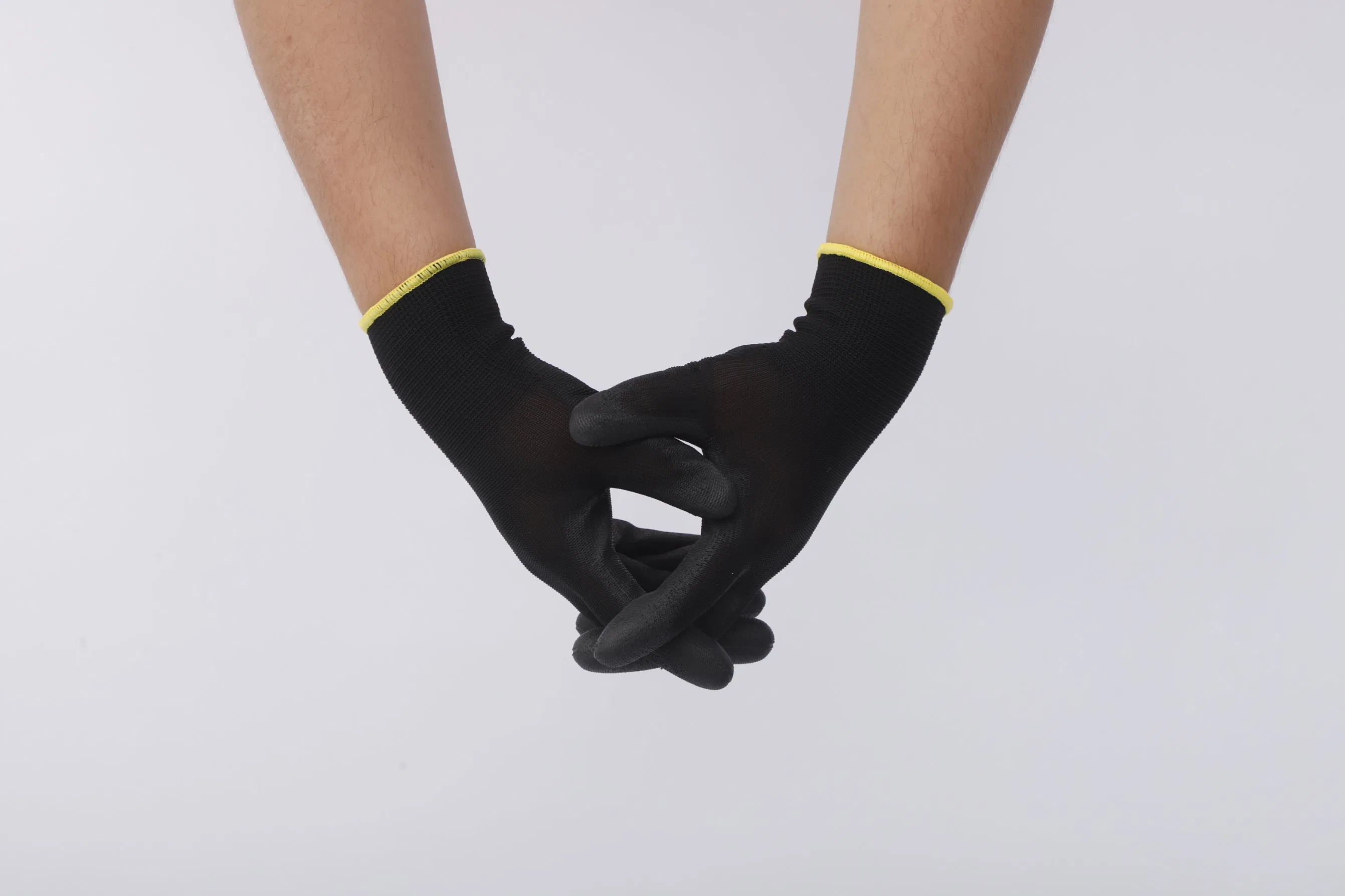 Safety Work Gloves Nylon Knitted Gloves Anti Static ESD PU Gloves