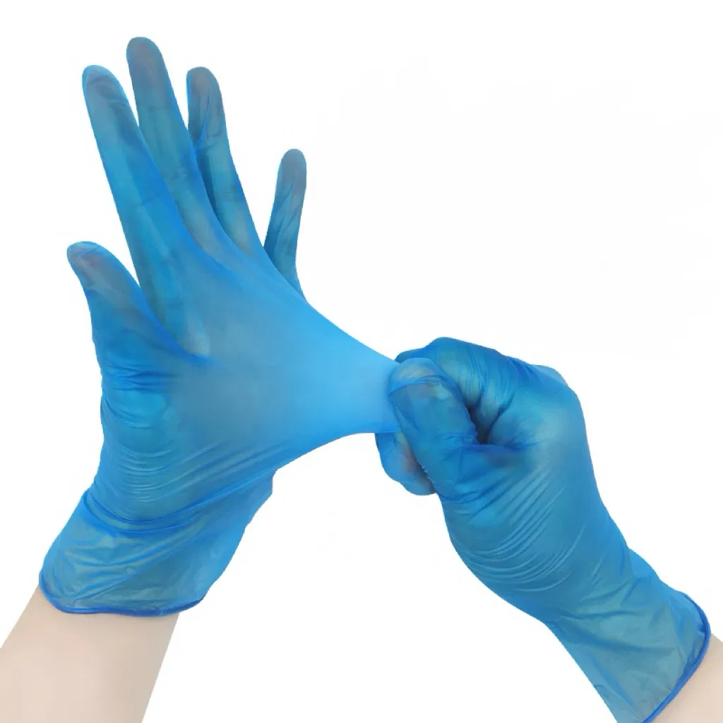 Disposable Nitrile Finger Wholesale Latex Vinyl Safety Examination Protective PVC Rubber Embossed Gloves