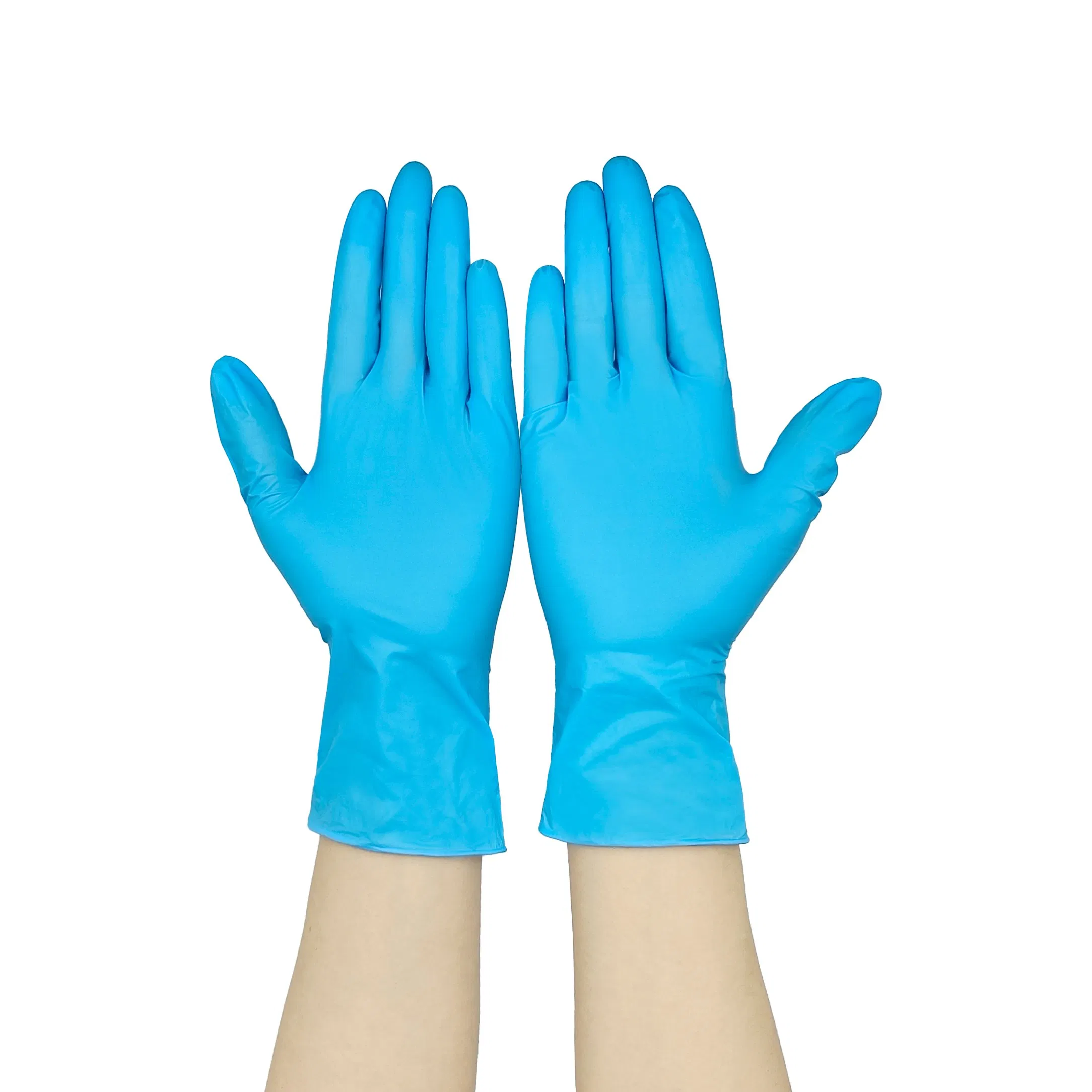 Food Grade Blue Vitrile/Hybrid/Vinyl Nitrile Blended Gloves for Food Processing, Restaurant
