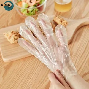 HDPE Gloves Food-Grade Disposable Vinyl Gloves Medium PE Material Leak-Free and All-Season Protective Cartons of 100 Gloves
