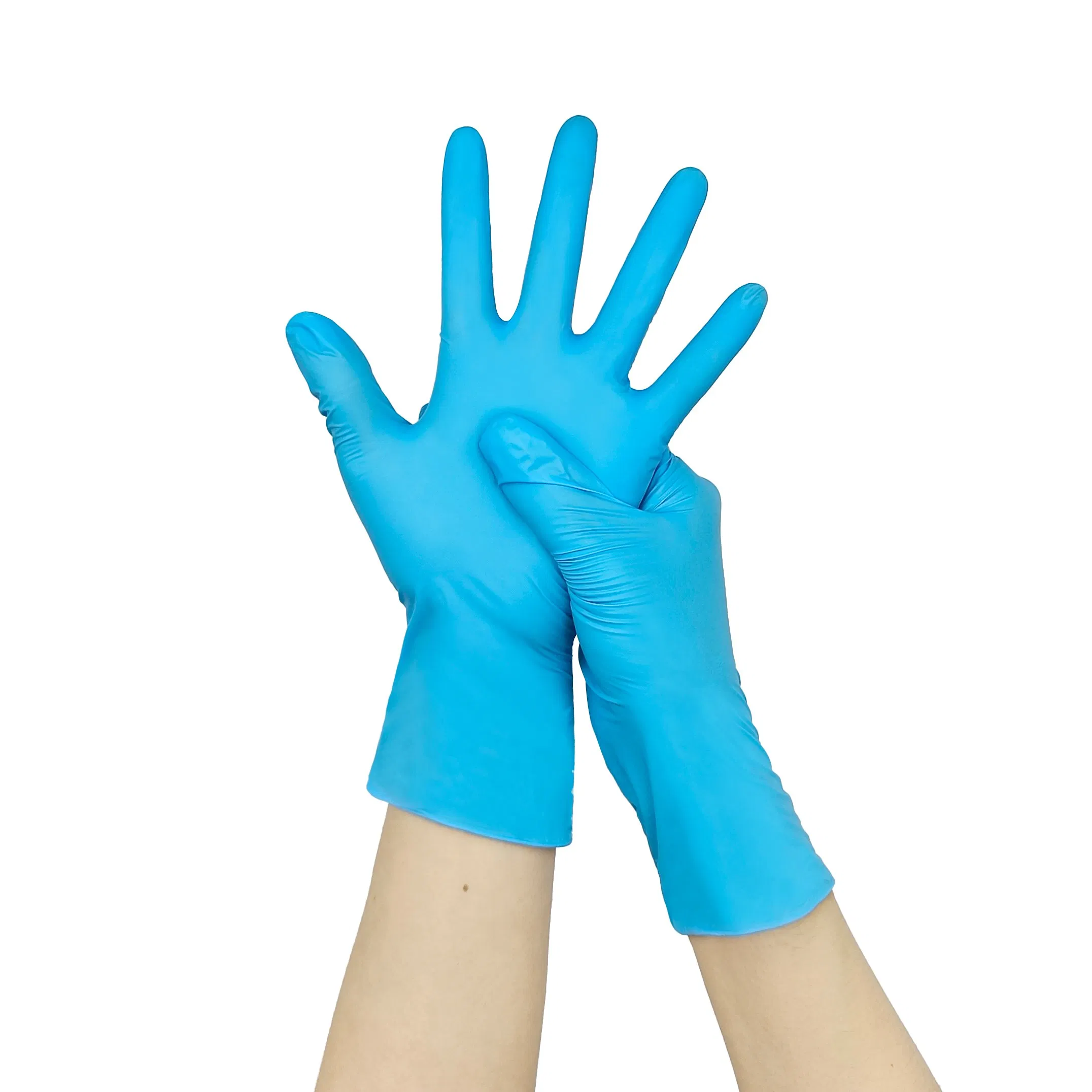 Food Grade Blue Vitrile/Hybrid/Vinyl Nitrile Blended Gloves for Food Processing, Restaurant