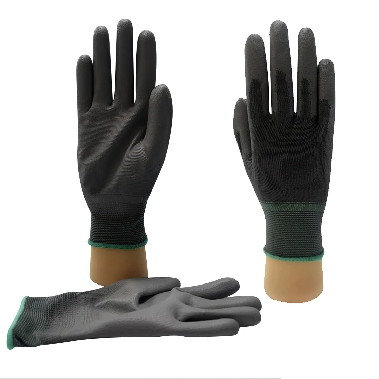 Factory Direct Sale Polyester Liner ESD Antistatic PU Coated Gloves for Working