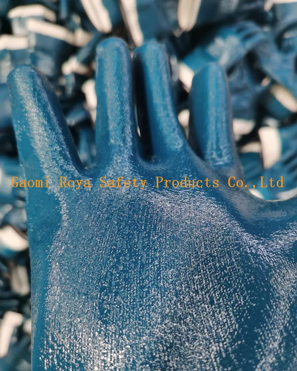 Cotton Jersey Safety Cuff Gloves Nitrile Fully Coated Industrial Oil Proof Gloves/Oil Exploitation Industrial Gloves /Heavy Duty Work Gloves Men