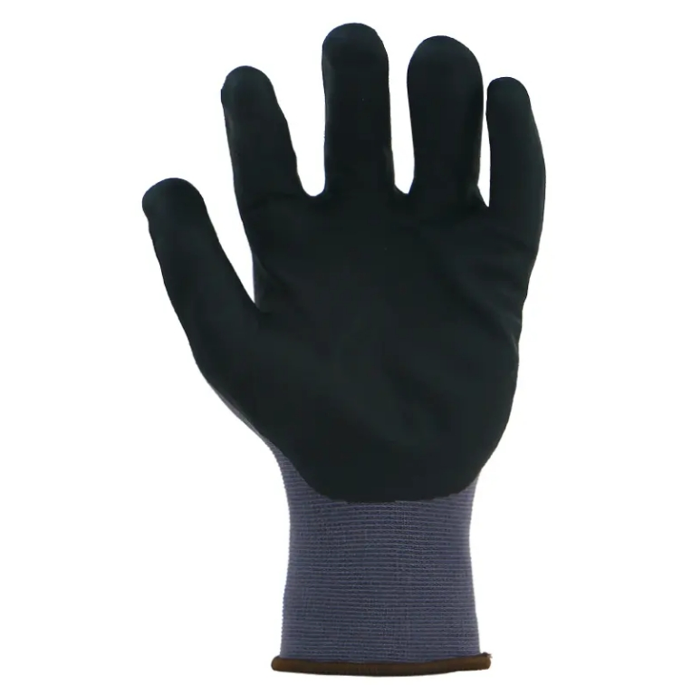 Premium Heavy-Duty Nitrile Foam Coated Work Gloves for Construction and Industrial Safety