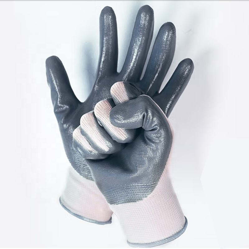Industrial Grade Oil-Proof Nitrile Coated Work Gloves Waterproof Gloves for Heavy Duty Construction