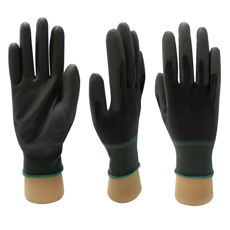 Factory Direct Sale Polyester Liner ESD Antistatic PU Coated Gloves for Working