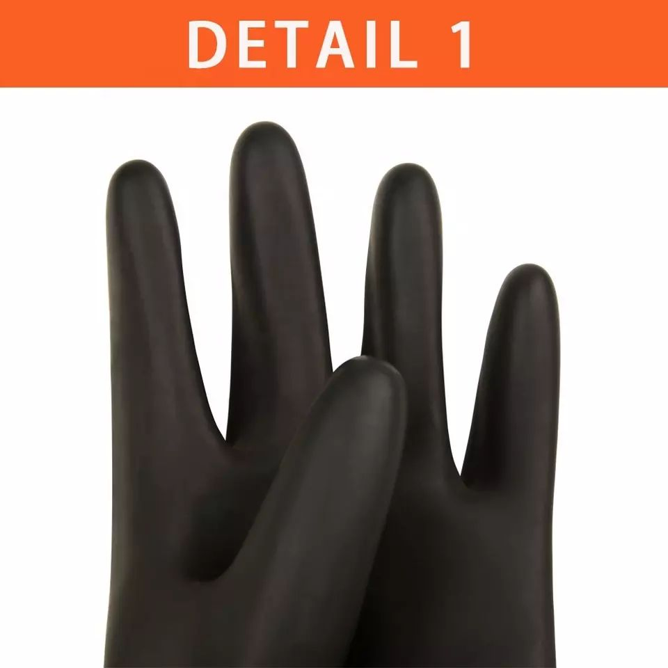 Black-Orange Heavy Duty Industrial Latex Glove/Sun Gloves Nitrile Glove Vinyl Glove