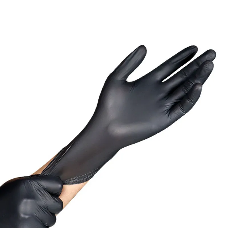 Disposable Black Nitrile Gloves