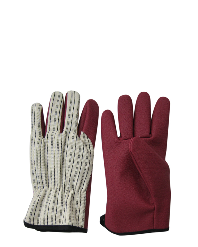 Brown Heavy Duty Nitrile Laminated Gardening Industrial Work Glove