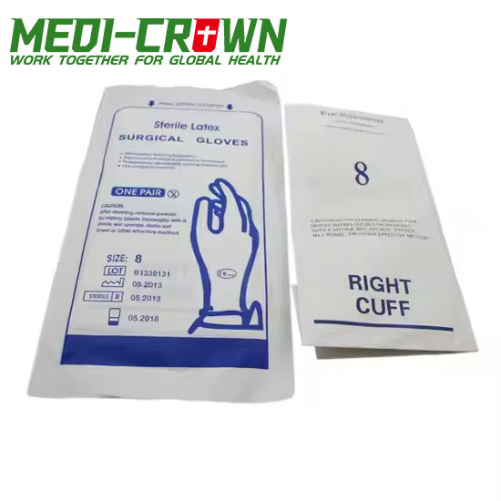 Medical Disposable Latex Sterile Powder Free or Powdered Surgical Gloves