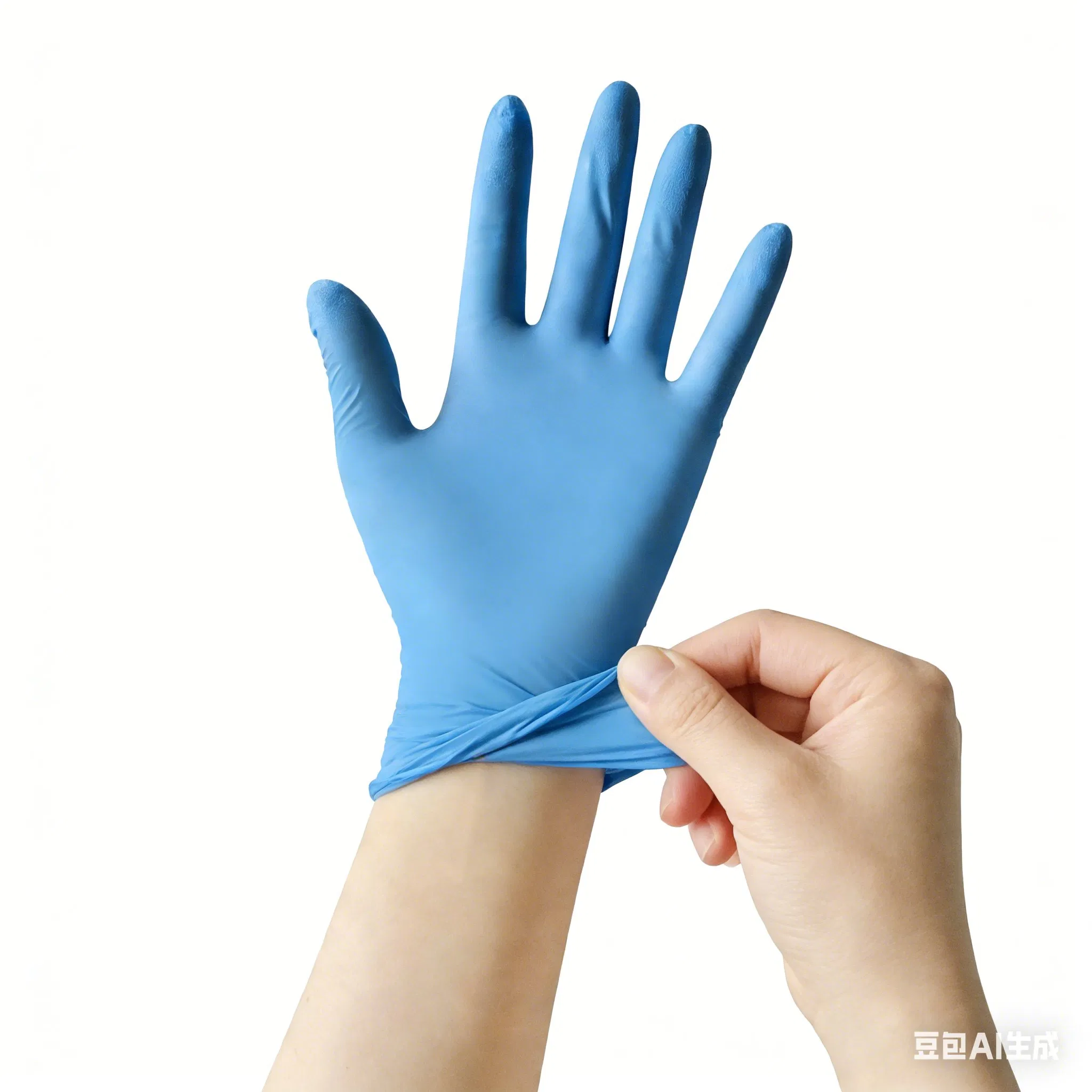 Medical Examination Disposable Vitrile Gloves Blue, Touch Screen Safe, Latex &amp; Powder-Free