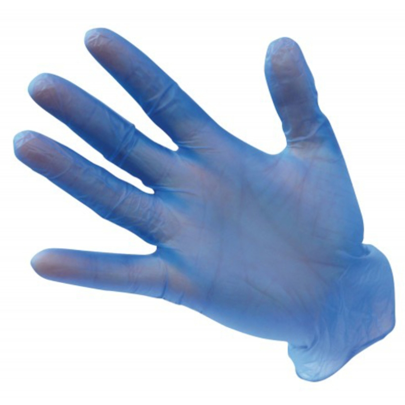 Vinyl Gloves Powder-Free Food Safe Disposable PVC Gloves Protective Blue