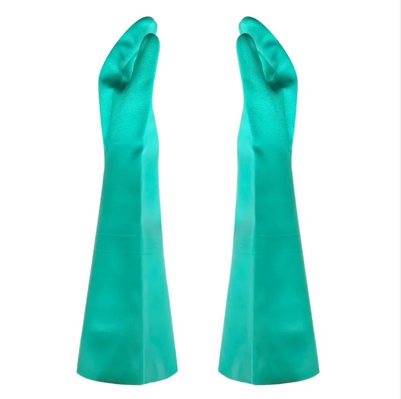 Nitrilo Guante Industrial Gloves 45cm Long Heavy Duty Waterproof Anti-Oil Nitrile Gloves