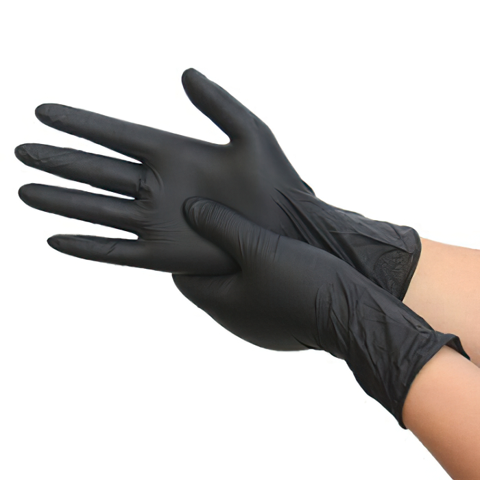 Lowprice and High Quality Disposable Black Nitrile Gloves for Kitchen Use