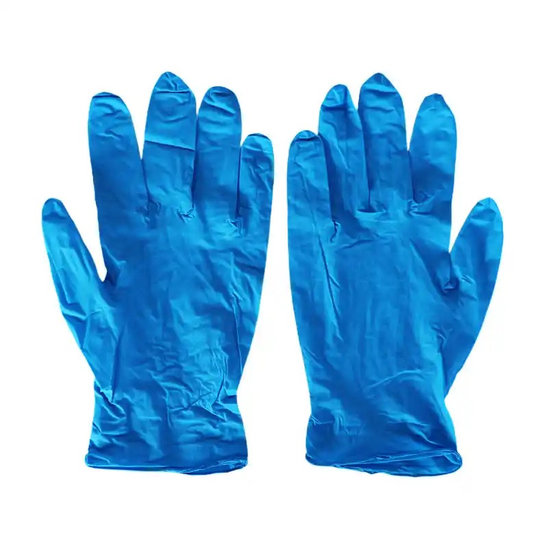 Heavy-Duty Blue Nitrile Gloves - Chemical Resistant, Disposable for Industrial Use