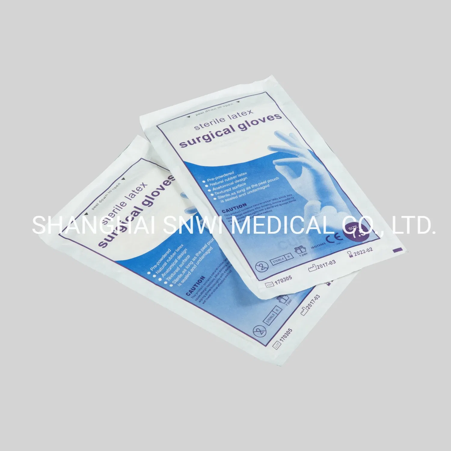 Medical Disposable Sterile Latex Surgical Gloves with (Pre-Powdered or Powder Free)