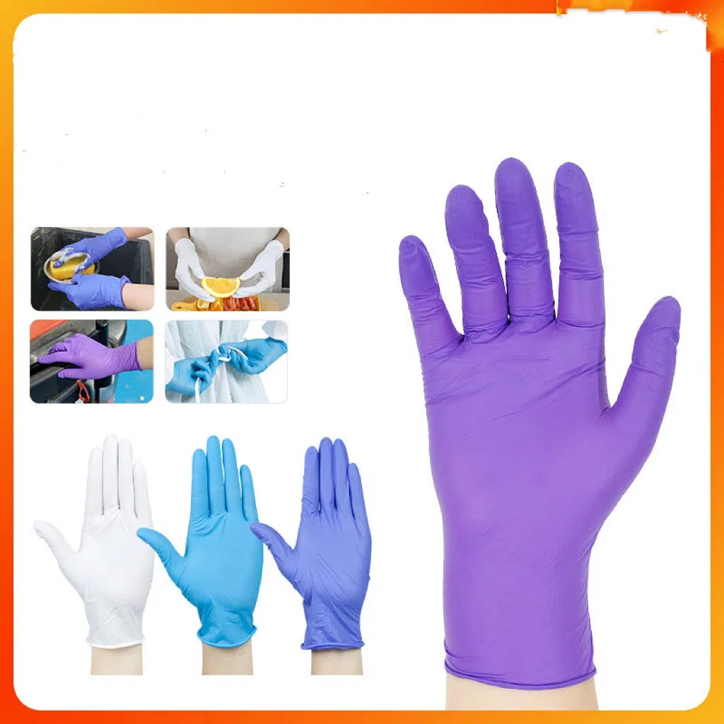 Custom Private Label Chemical Resistant Nitrile Powder Free Disposable Gloves