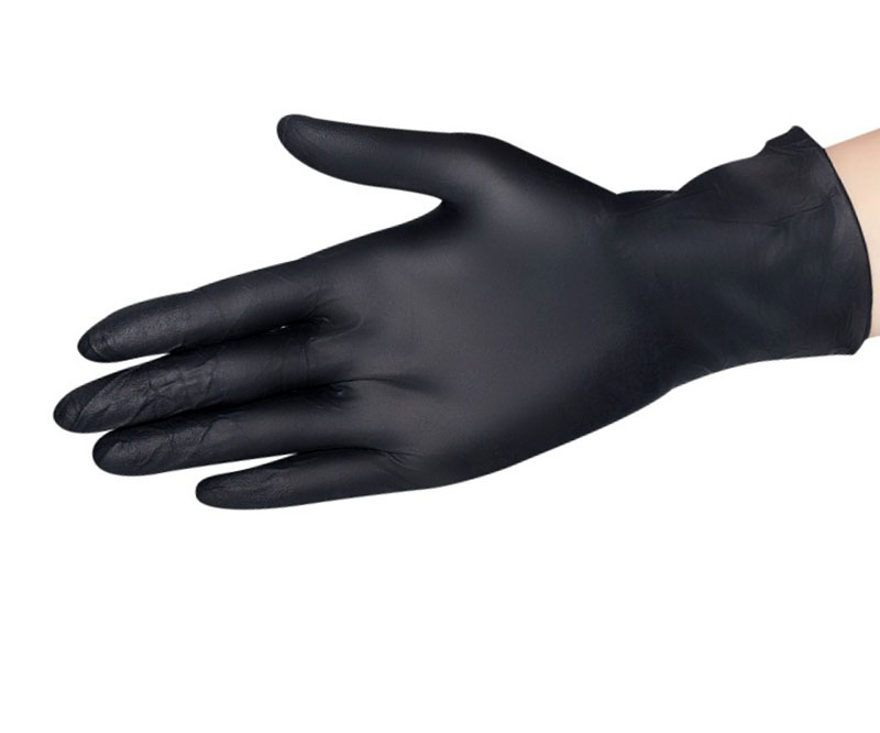 100PCS/Box Chemical Resistant Medical Cooking Cleaning Disposable Black Nitrile Gloves