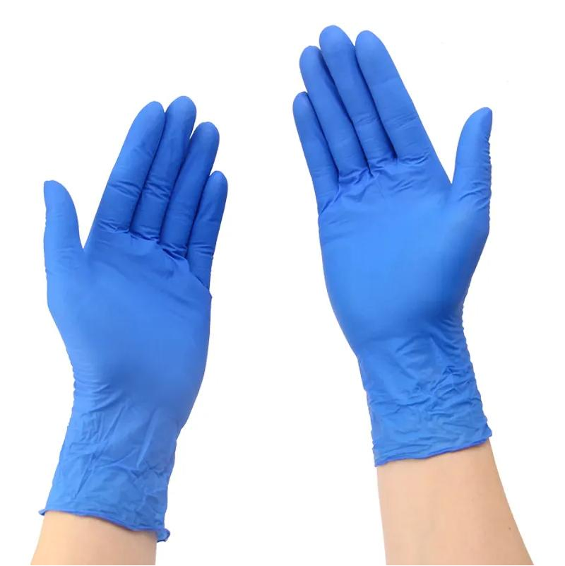 Medical Examination Blue Latex-Free Nitrile Disposable Gloves Powder Free