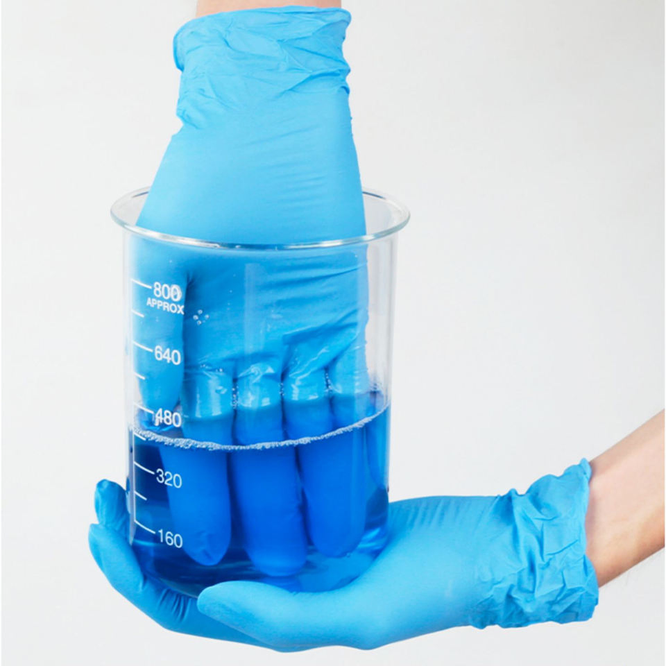 Disposable Nitrile Exam Gloves, 5 Mil Chemical Resistant Powder-Free Non-Sterile Food Safe Medical Glove