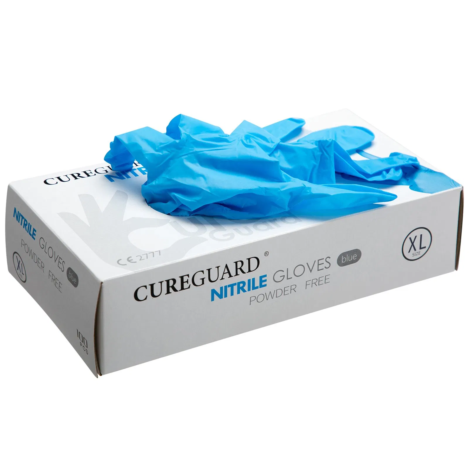 Customized Medical Examination Grade Disposable Blue Nitrile Glove