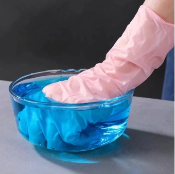 Disposable Nitrile Pink Gloves Chemical Resistant Powder-Free Latex-Free, Guantes Nitrilo. Gants