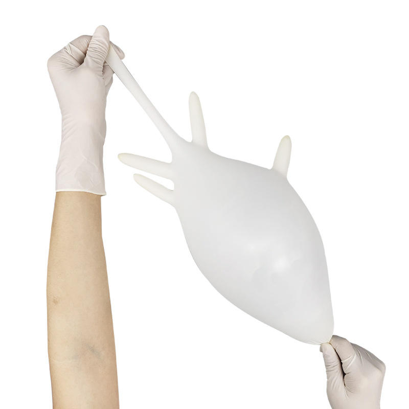 Custom Asia High Quality Disposable Sterile Chemical Resistant Medical Powder Free Surgical Examination Latex Gloves Logo for