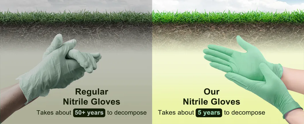 Eco Friendly Biodegradable Nitrile Gloves