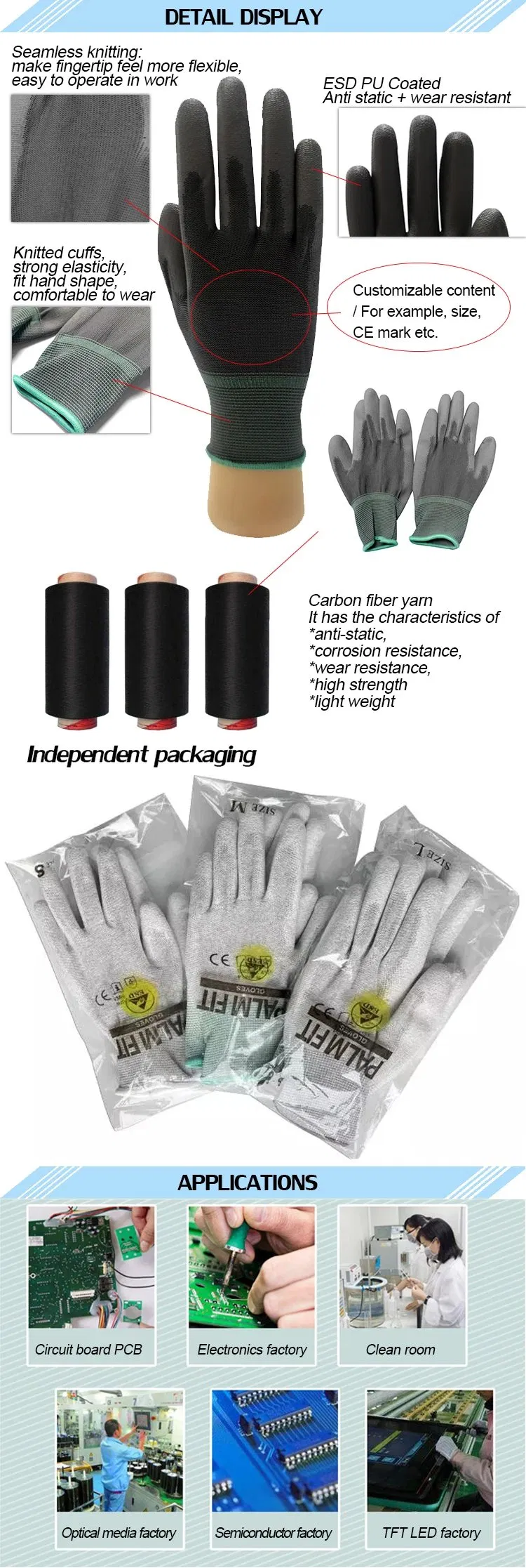 Detailed ESD Glove Specifications