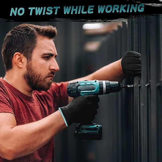 13G ESD Black PU Palm Coated Polyester Nylon Seamless Hand Protection Knitted Liner Anti Static Lightweight Safety Work Working Gloves