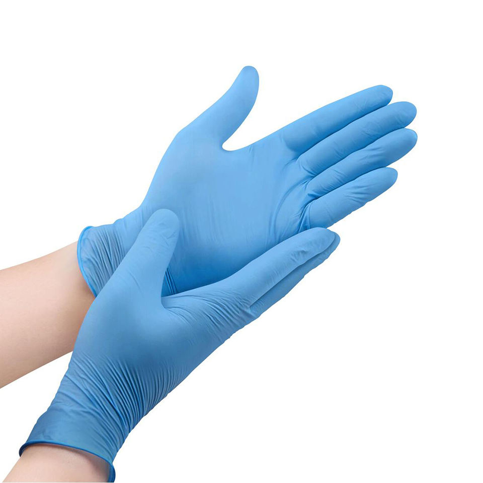 Disposable Nitrile Exam Gloves, 5 Mil Chemical Resistant Powder-Free Non-Sterile Food Safe Medical Glove