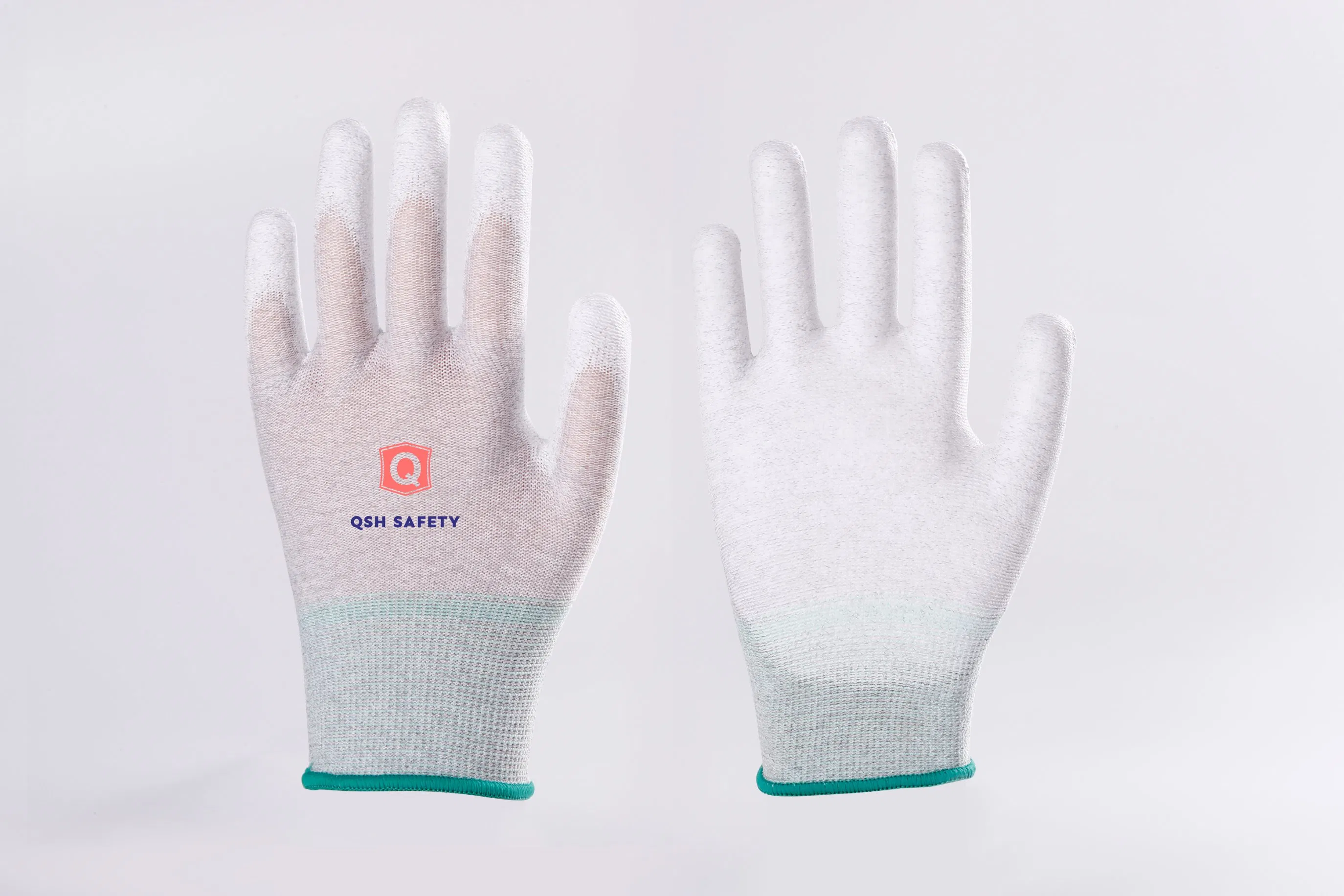 Nylon Carbon Fiber PU Palm Coating Anti-Static Protection Safety Work ESD Gloves