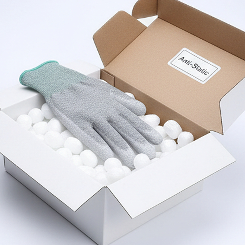 Anti Static Carbon Fiber PU Coated ESD Palm Fit Gloves