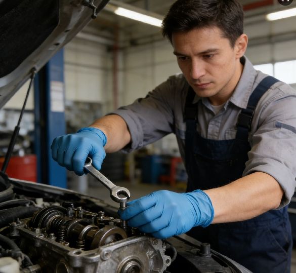 Exam-Grade Blue Nitrile Gloves for Food Service, Disposable and Safe