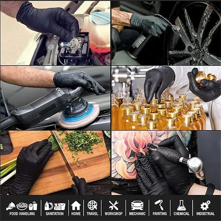 Black Nitrile Gloves 6