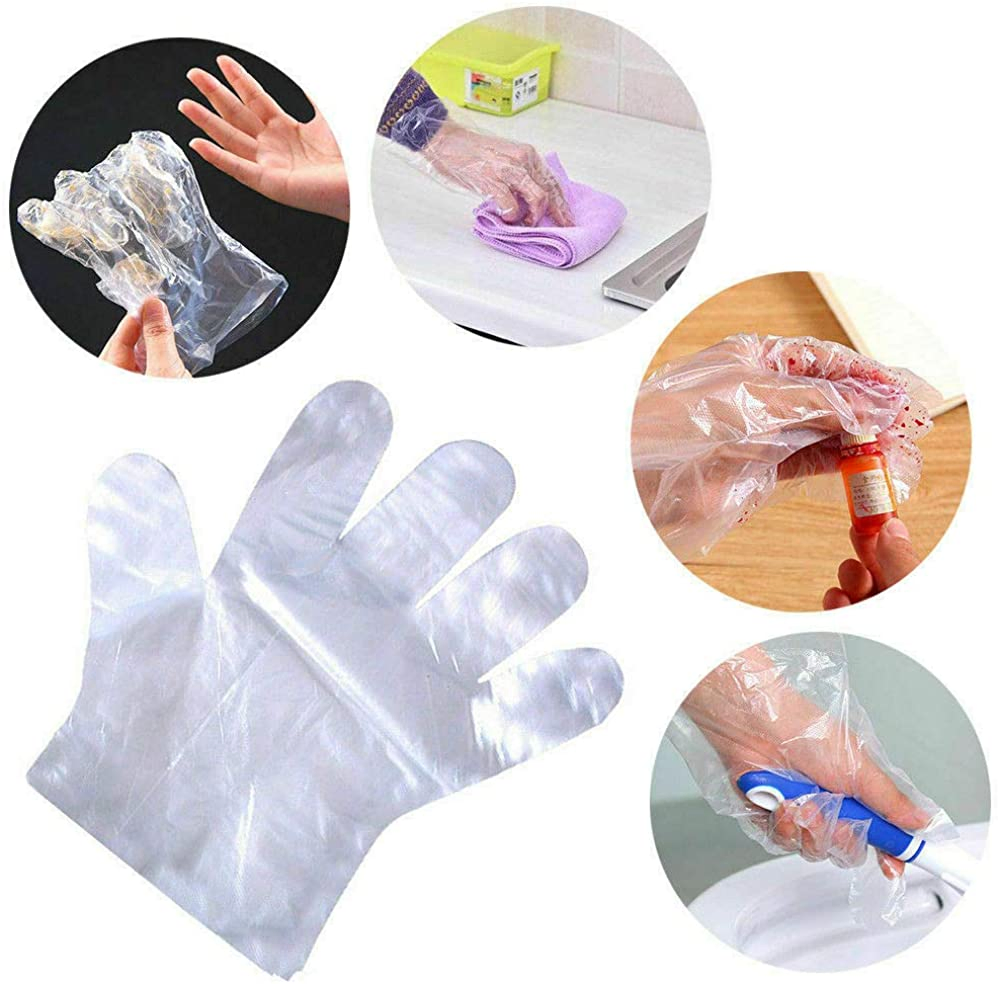 S/M/L/XL HDPE LDPE Biodegradable Cleaning Restaurant Household in Box Transparent Color Plastic PE Glove Disposable
