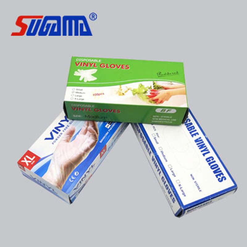 Disposable Protective Examination with Ce Vinyl Hand PVC Gloves Powder Free