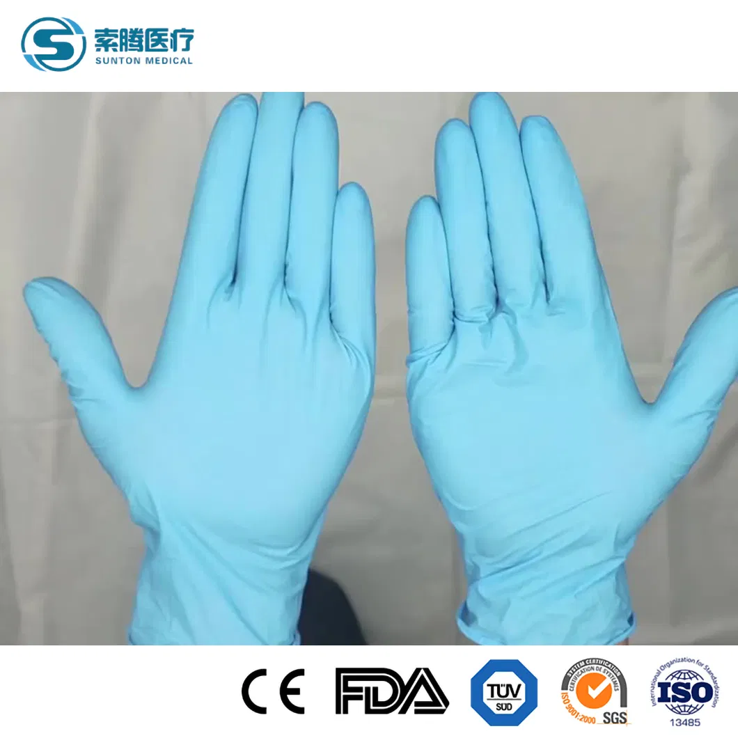 Sunton Hot Sale Sterile Surgical Gloves China Nitrile Material Surgical Gloves Factory Cheap Latex Gloves OEM Customized Disposable Sterile Surgical Gloves