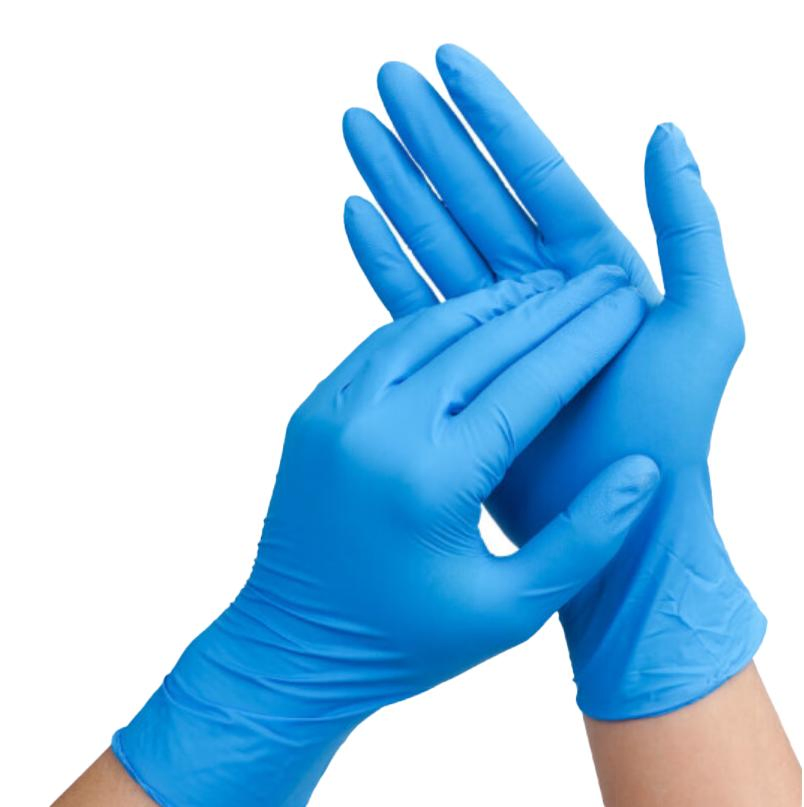 Nitrile Gloves (Powder-Free) Safe Service Grade Food Rubber Exam Powder Free Blue Disposable Examination Nitrile Gloves