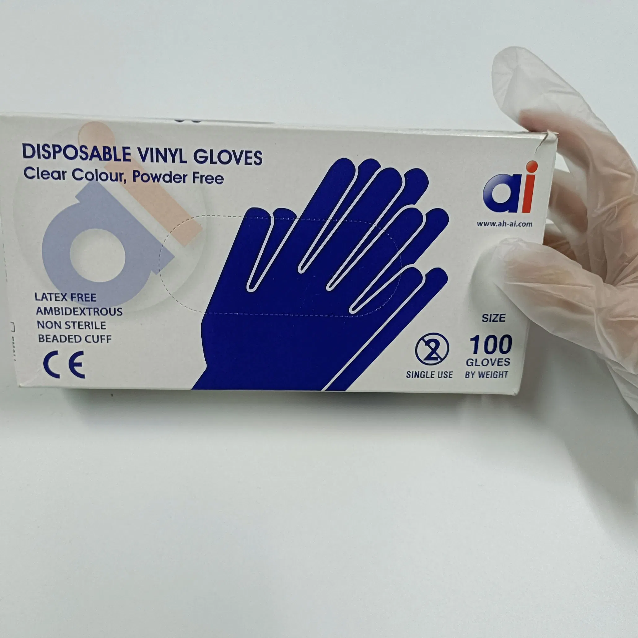 Powder-Free Nitrile Exam Glovesdisposablesafety Rubber Gloves for Medical Salon Household