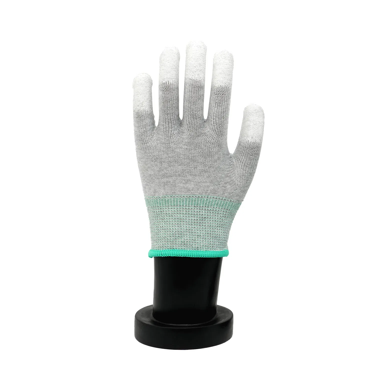 Carbon Fiber Antistatic ESD Safety PU Finger Coated Working Gloves
