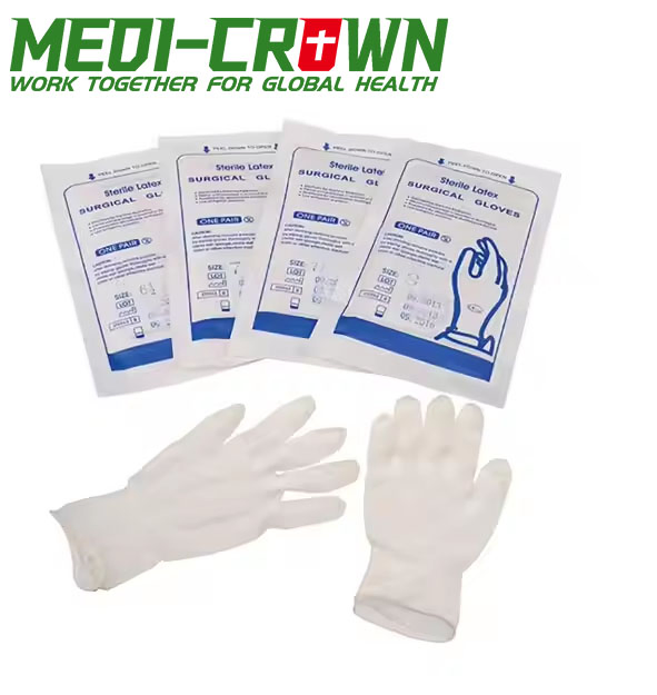 Medical Disposable Latex Sterile Powder Free or Powdered Surgical Gloves
