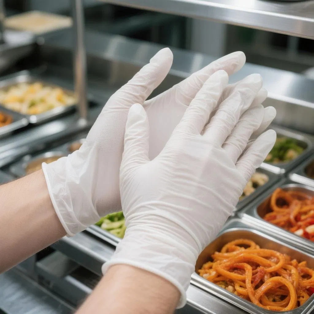 Food Grade Nitrile Gloves, Waterproof and Oil Resistant, Safe for Cooking, Food Service and Catering