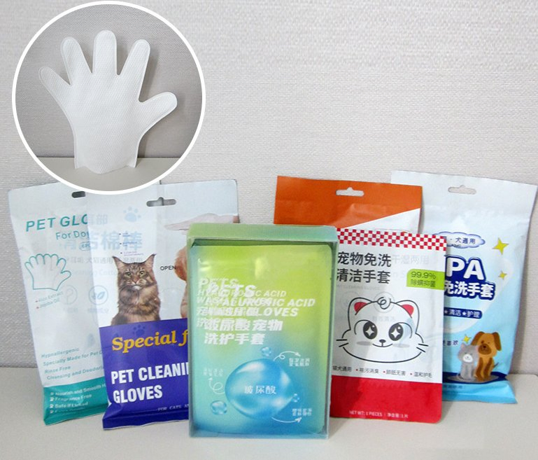 Disposable Pet Cleaning Wipes Private Label Biodegradable Gloves for Dogs and Cats
