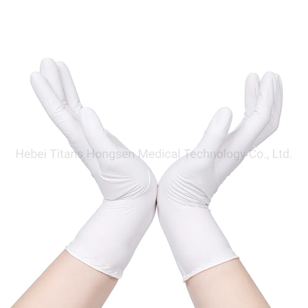 Hot-Selling Powder Free White Nitrile Gloves Disposable Hand Gloves for Medical